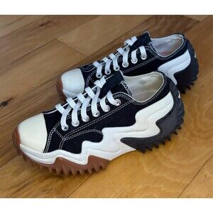 Converse Run Star Motion Low Top Platform Sneakers Black White Gum